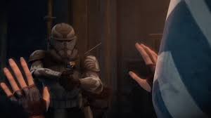 Commander Wolffe Attempting To Apprehend Ahsoka Tano Star Wars Humor Star Wars Poster Star Wars Memes