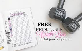 Dont panic , printable and downloadable free weight loss tracker template food diary form baby chart we have created for you. 5 Free Printable Bullet Journal Weight Loss Pages The Petite Planner