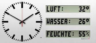 Pineapple wearing sunglasses at swimming pool round clock. Amc Pool Clock For Swimmingpools Wireless Radio Controllled Splash Water Protected Lcd Interior Ciocks Valentin Electronic