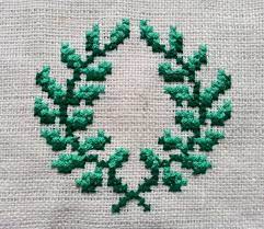 Place one in a basket, add a loaf of homemade bread and a bow. Cross Stitch Olympic Wreath How To Cross Stitch Art Needlework On Cut Out Keep