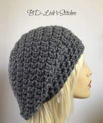 Handmade Crochet Bulky Slouch Hat Gray Crochet Crochet Hats Crochet Yarn