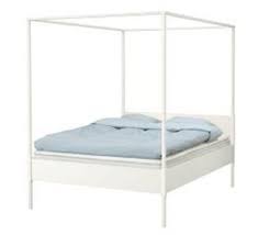 I measured the frame and while it has a queen width, it is about 2 inches too short for standard queen mattresses! Criagslist 100 Ikea Full Sized Canopy Bed Frame Lucy S Room Four Poster Bed Ikea Bed Four Poster Bed Frame
