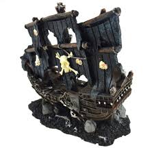 Sunken Pirate Ship Aquarium Decor Fish Boat Durable House Tank Landscaping Stone Sunkenpiratechina Fish Tank Aquarium Fish Tank Aquarium