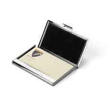 Business card holder desk mountain shape stainless steel card display useful. Stainless Steel Business Card Holder In Black Aspinal