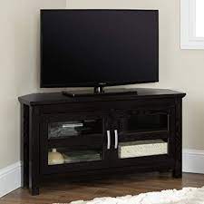 Product title monarch tv stand cappuccino corner with glass doors for tvs up to 42l average rating: Amazon Com Walker Edison Furniture Walker Edison Furniture 2 Door Cabinet Corner Wood Stand For Tv S Up To 48 Living Room Storage 44 Inch Black Home Kitchen