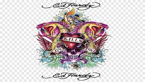 More images for ed hardy tattoo » Tattoo Flash Tattoo Artist Body Art Ed Hardy Logo Fictional Character Png Pngegg