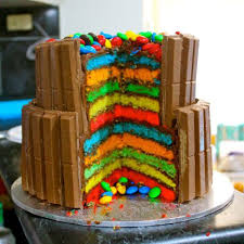 Image result for rainbow cake