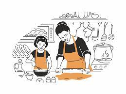 Cupcakes on a stand stock illustration by freesoulproduction 26 / 7,823. Mother And Daughter Cooking Mother And Daughter Drawing Mother Illustration Daughter Drawing