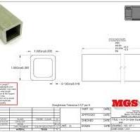 1" On-Side Fiberglass Square Hollow Tube