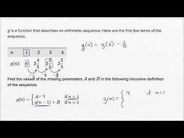 Label the first term of the sequence as a 1. Recursive Formulas For Arithmetic Sequences Algebra Video Khan Academy