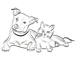 • how to draw cute cartoon cats and dogs step by step for kids and everyone. Free Dog And Cats Coloring Page By The Harstad Collection Tpt