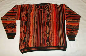 The sweaters were designed by koos van den akker, a nyc designer who is famous for his wild collaged garments. Vintage 90 S Protege Collection Coogi Style Biggie Bill Cosby Sweater Sz Large Coogi Pullover Bill Cosby Sweater Vintage Clothing For Sale Cosby Sweater