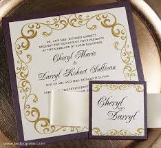 Wedding Invitation Eggplant Gold Wedding Invitation Wellington Wedding Invitation Suite Ribbon Belly Band Sample Kit Wedding Invitations Gold Wedding Invitations Purple Wedding Invitations