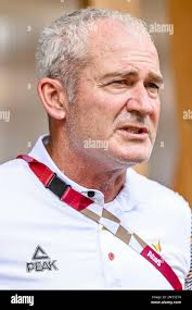 Hockey head coach Shane McLeod pictured during a press moment with Belgian  hockey team, the Red Lions who already won their three first games, in the  Stock Photo