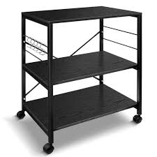 Shop for microwave cart at bed bath & beyond. Cheflaud Kitchen Microwave Cart 3 Tier Kitchen Utility Cart Vintage Rolling Bakers Rack With 10 Hooks For Living Room Decoration Walmart Com Walmart Com