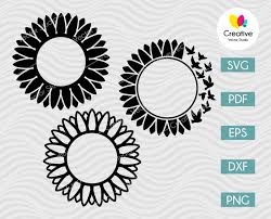 Free Free 212 Sunflower Split Monogram Svg SVG PNG EPS DXF File