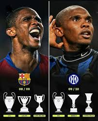 ZA CHINI YA KAPETI HIZI Je unajua kua SAMUEL ETOO🇨🇲 ndiye mchezaji pekee  DUNIANI🌍 kushinda Mataji matatu akiwa na timu mbili tofauti kwa misimu  inayofuatana...??? 🎯🎯 YAANI Msimu wa 2008/09 akiwa Barcelona