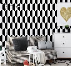 Black and green dining room features a white lantern hanging over a matte black dining table lined with green leather dining chairs with brass nailhead fantastic bathroom with graphic red and white wallpaper either side of the subway tiled shower with black tiled trim dressed with a white and navy. Black White Wallpaper