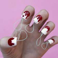 Tampon Nail Art Has Arrived And The Internet Loves It Huffpost Uk Shimmer Eye Makeup Nails Stiletto Nail Art