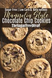 No baking powder or baking soda required for these cookies! Sugar Free Magnolia Style Chocolate Chip Cookies The Sugar Free Diva