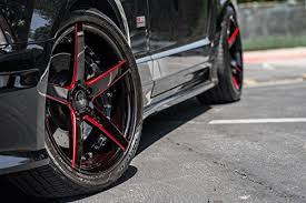 Amazon Com 20 Inch Staggered Rims Black And Red Full Set Of 4 Wheels Made For Max Performance Racing Wheels For Racing Wheel Performance Racing Camaro