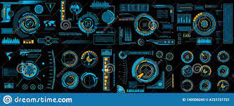 Creative Vector Illustration Of Hud Interface Elements Set Infographics Sci Fi Isolated On Transparent F Vector Illustration Futuristic Background Infographic