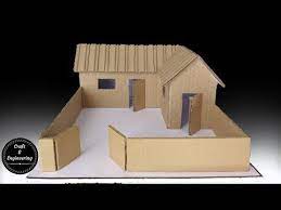 The space where they go inside the house and roost is only about ¾ inch thick (with a small gap for air circulation). A Small Cardboard House With Dimensions How To Make Youtube Cardboard House Cardboard Box Houses Cardboard Boxes Kids