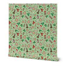 Christmas dick - seasonal candy canes Wallpaper | Spoonflower