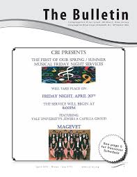 See page 5 for Passover Schedule