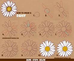 Easy flowers to draw step by step for beginners. How To Draw A Daisy Flower Daisies In Easy Step By Step Drawing Instructions Tutorial For Beginners How To Draw Step By Step Drawing Tutorials