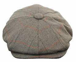 Mens Tweed Newsboy Cap Peaky Blinders Baker Boy Flat Check Grandad Hat Ebay Newsboy Cap Newsboy Baker Boy