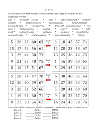 Zahlen Auf Deutsch Bingo Arbeitsblatt Unterrichtsmaterial Im Fach Daz Daf In 2020 Zahlen Deutsch Bingo Daf