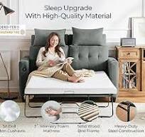 Amazon.com: LINSY HOME Pull Out Sofa Bed - Full Size Sleeper ...
