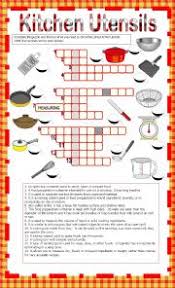 Cross answers bowl utensils cutters wood kitchen. Kitchen Utensils Crossword Esl Worksheet By Mimika