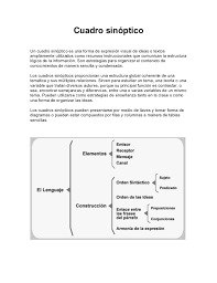 Un cuadro sinóptico es una representación gráfica de ideas para una mejor comprensión de temas y memorización de conceptos. Cuadro Sinoptico Y Mapa Conceptual