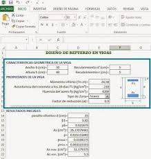 Xls Hoja De Calculo Excel Para Diseno De Vigas En Su Refuerzo De Acero En Excel Concreto Armado Hojas De Calculo Calculo De Vigas Hoja De Calculo Excel