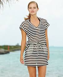 Black And White Striped Swimsuit Cover Up Pin On Aloha Wear