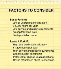 Forklift Lease Vs Buy Guide