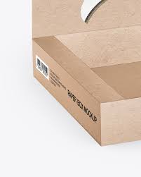 Download Opened Kraft Paper Box Mockup In Box Mockups On Yellow Images Object Mockups PSD Mockup Templates