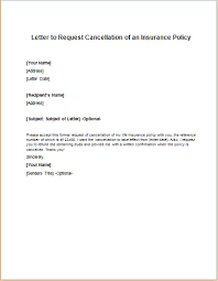 Insurance Policy Cancellation Request Letter Writeletter Samples Writing Professional Letters Policy Template Lettering Insurance Policy