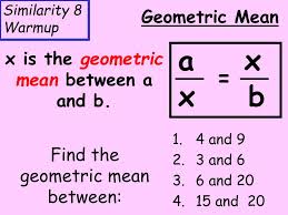 Ppt Find The Geometric Mean Between Powerpoint Presentation Free Download Id 6845391