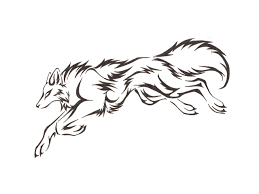They always hunt in packs, never by themselves. Wolf Outline Drawing White Wolf Tattoo Wolf Tattoo Wolf Outline