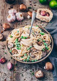 Vegane Carbonara Mit Kokos Bacon Vegan Carbonara Coconut Bacon Vegan Pasta Recipes