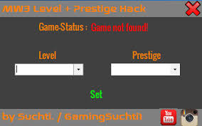 This trainer may not necessarily work with your copy of the game. Release Mw3 Level Prestige Hack 1 9 388110