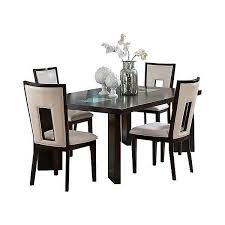 5 Piece Broward Dining Table Set Wood White Brown 1 800 Liked On Polyvore Featuring Home Furniture Dining Table Dining Table Setting Wooden Dining Tables