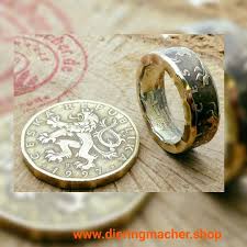 Tschechische Krone Am Finger Ringe Aus Munzen Ringe Silber Ringe