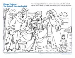 You can use our amazing online tool to color and edit the following john the baptist coloring pages printable. The Birth Of John The Baptist Hidden Pictures Children S Bible Activities Sunday School Activities For Kids