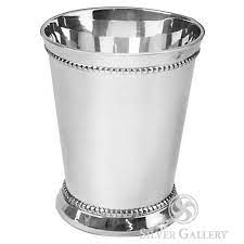 Host your loved ones with this classy mint julep cup, traditionally used to serve the southern mint julep cocktail. Engravable Beaded Mint Julep Cup Silver Plated