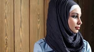 beautiful arab woman in hijab stock