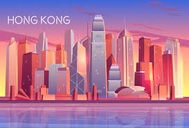 See more ideas about cityscape, skyline drawing, city drawing. Free Vector Hong Kong City Evening Morning Skyline Cartoon With Sunset Light Reflecting In Skyscrapers